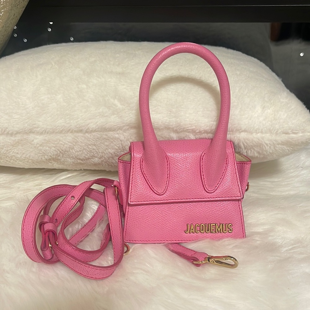 Authentic Jacquemus pink mini bag Le chiquito